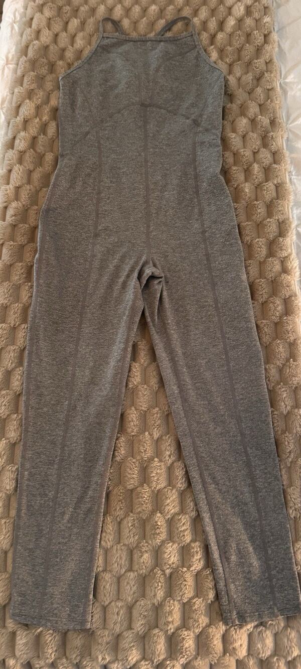 FP Movement Free People Ashford Side to Side Jumpsuit Gray Open Back Size S